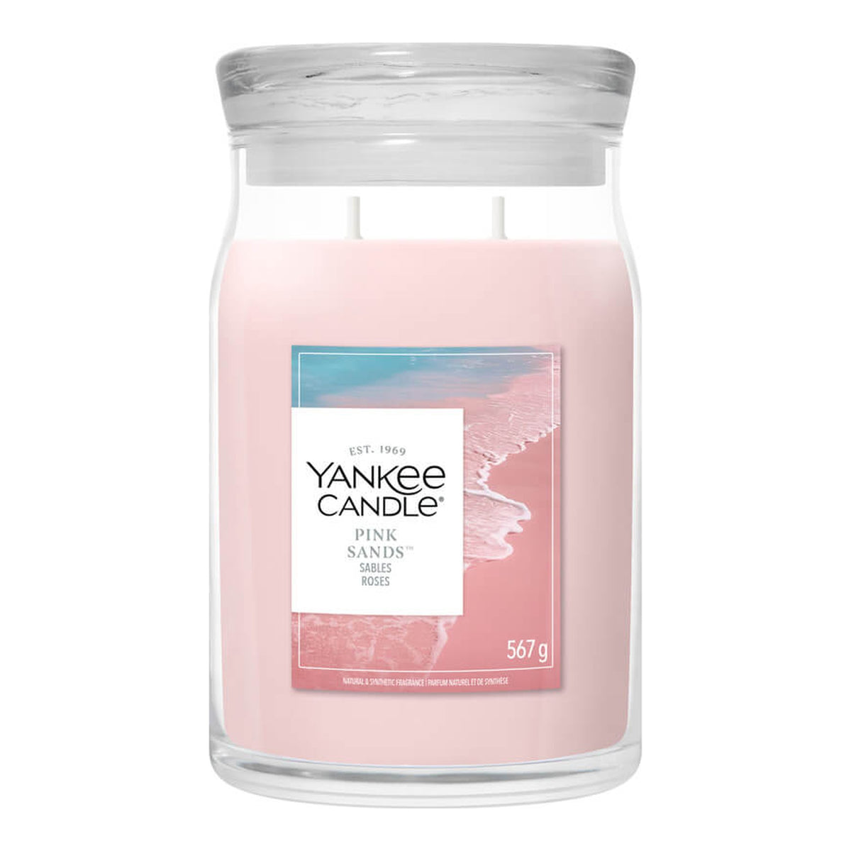 Yankee Candle Pink Sands – Candela Profumata Giara Grande Signature 567 g