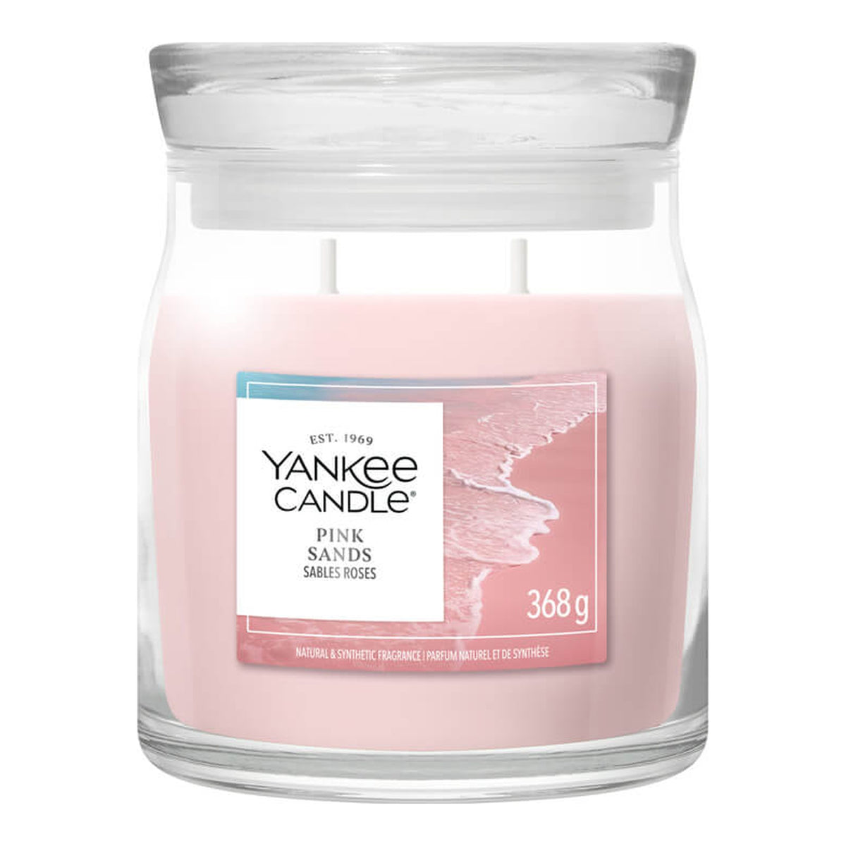 Yankee Candle Pink Sands – Candela Profumata Giara Media Signature 368 g