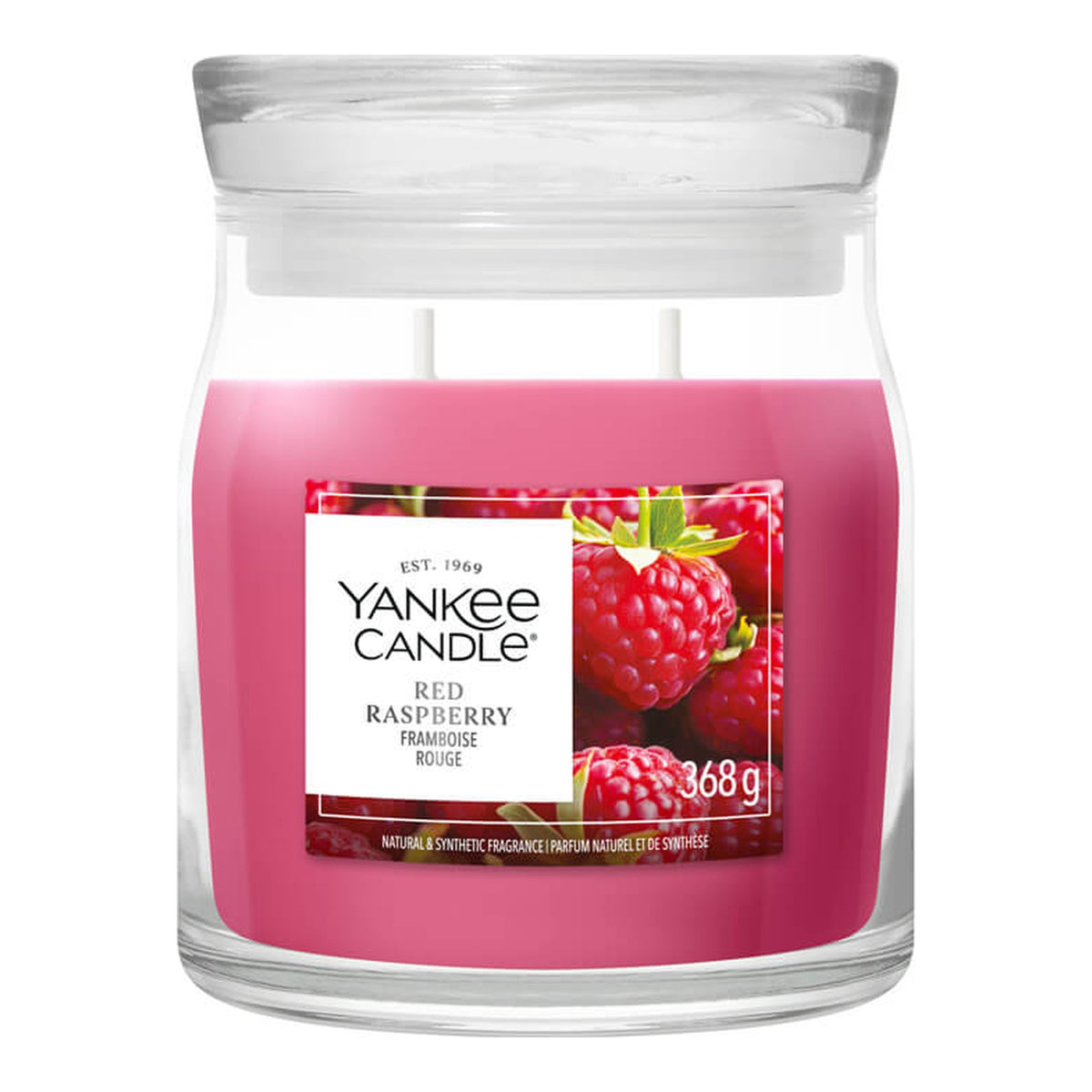 Yankee Candle Red Raspberry – Candela Profumata Giara Media Signature 368 g