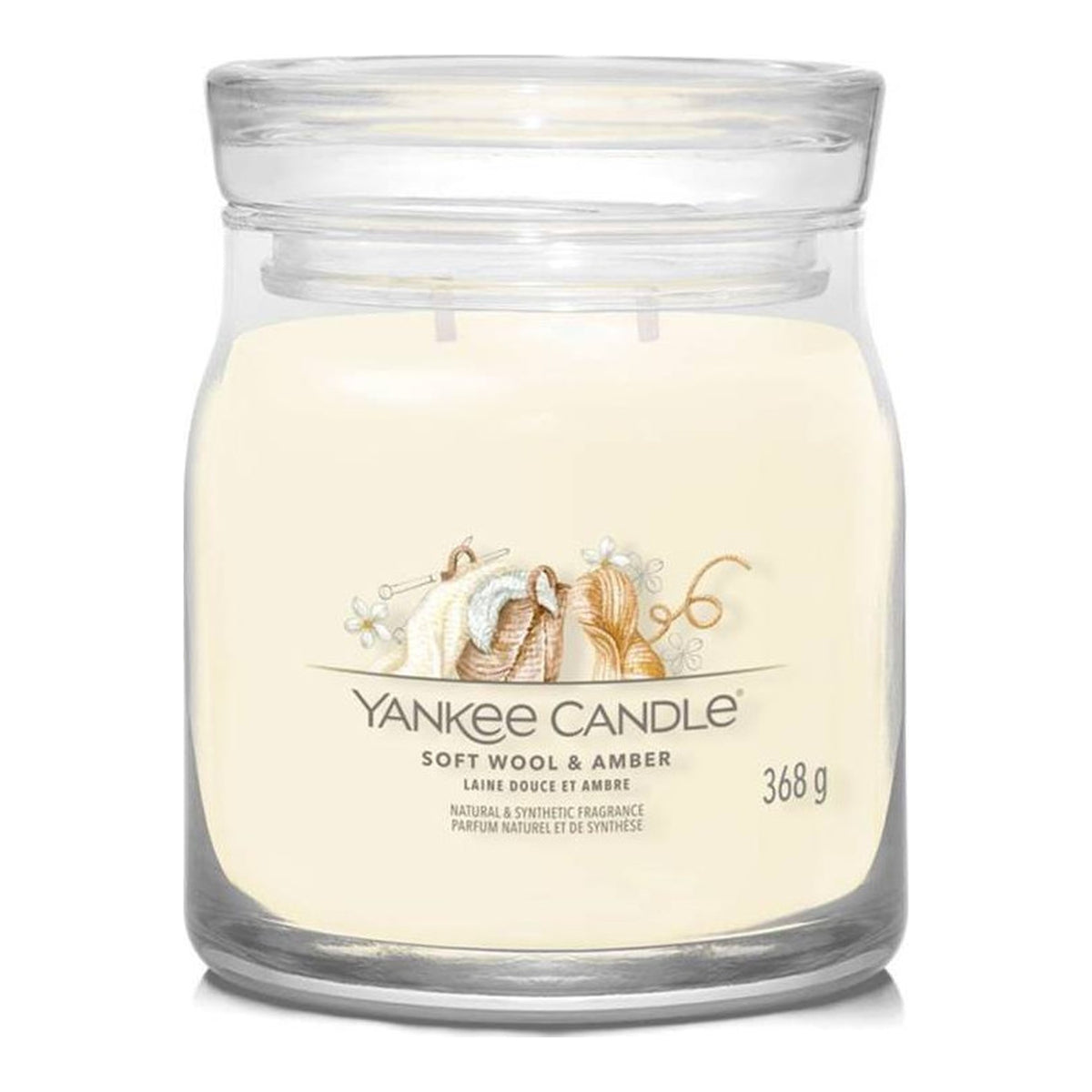 Yankee Candle Soft Wool Amber – Candela Profumata Giara Media Signature 368 g