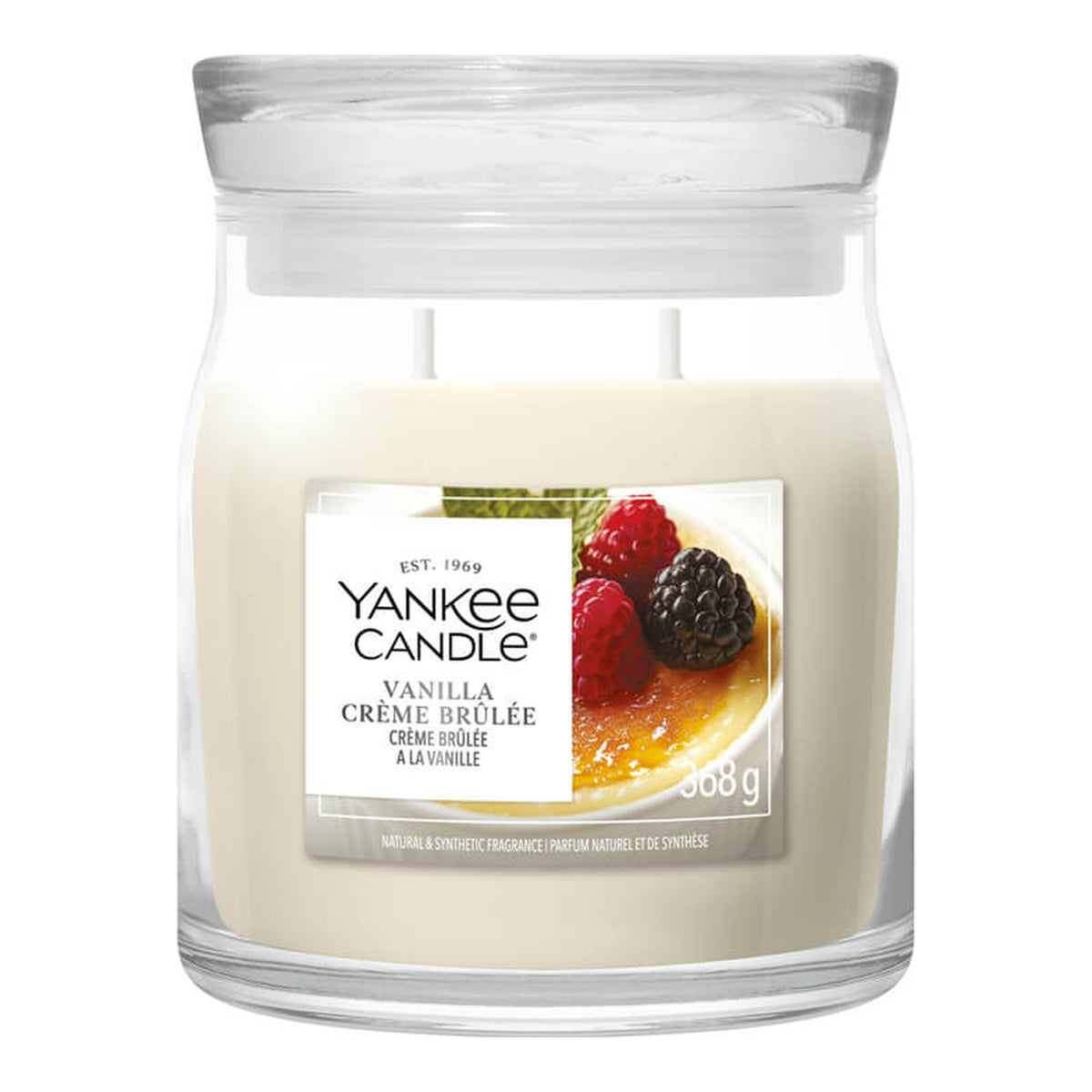 Yankee Candle Vanilla Creme Brulee – Candela Profumata Giara Media Signature 368 g