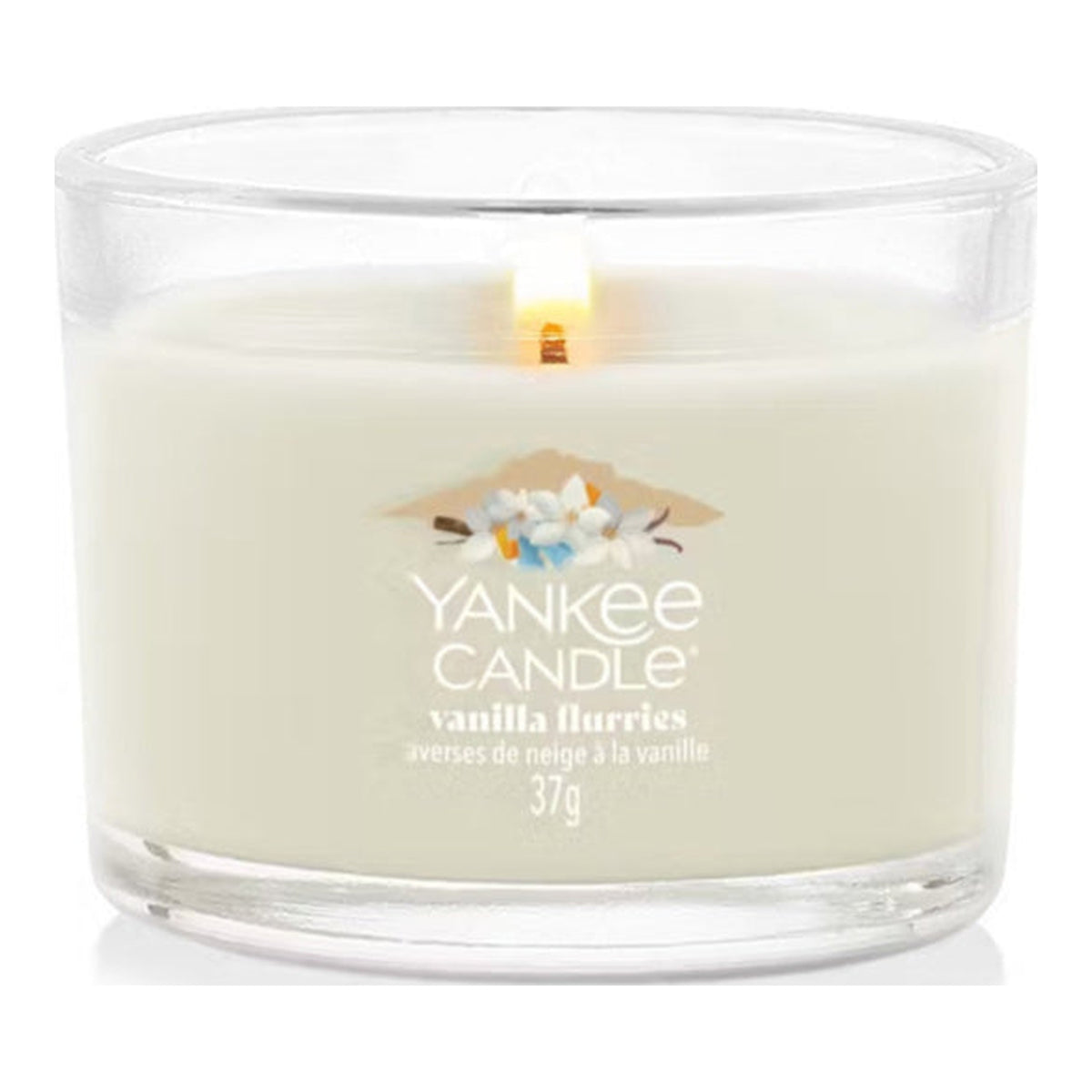 Yankee Candle Vanilla Flurries – Candela Profumata Mini Votiva in Vetro 37 g
