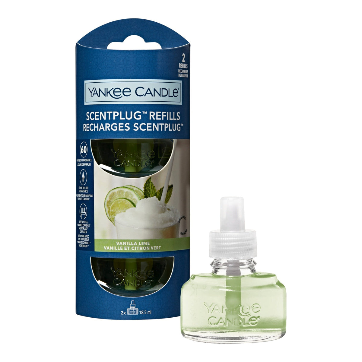 Yankee Candle Vanilla Lime – Ricariche ScentPlug Diffusore Elettrico 2 × 18,5 ml