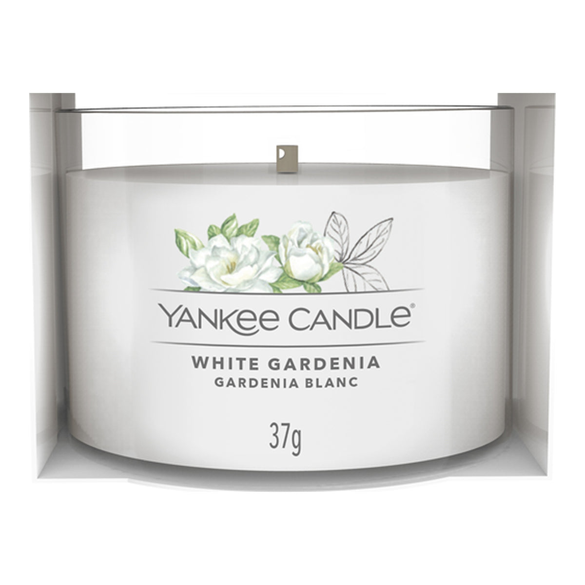 Yankee Candle White Gardenia – Candela Profumata Mini Votiva in Vetro 37 g