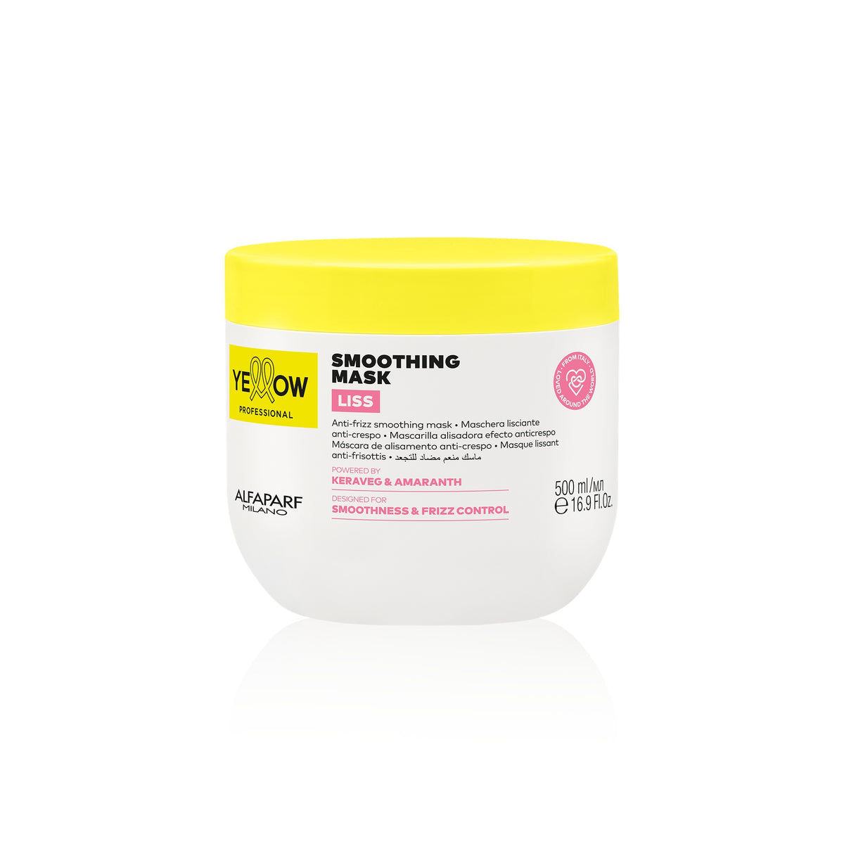 Yellow Professional Liss Smoothing Mask – Maschera Lisciante Anticrespo 500 ml, confezione frontale