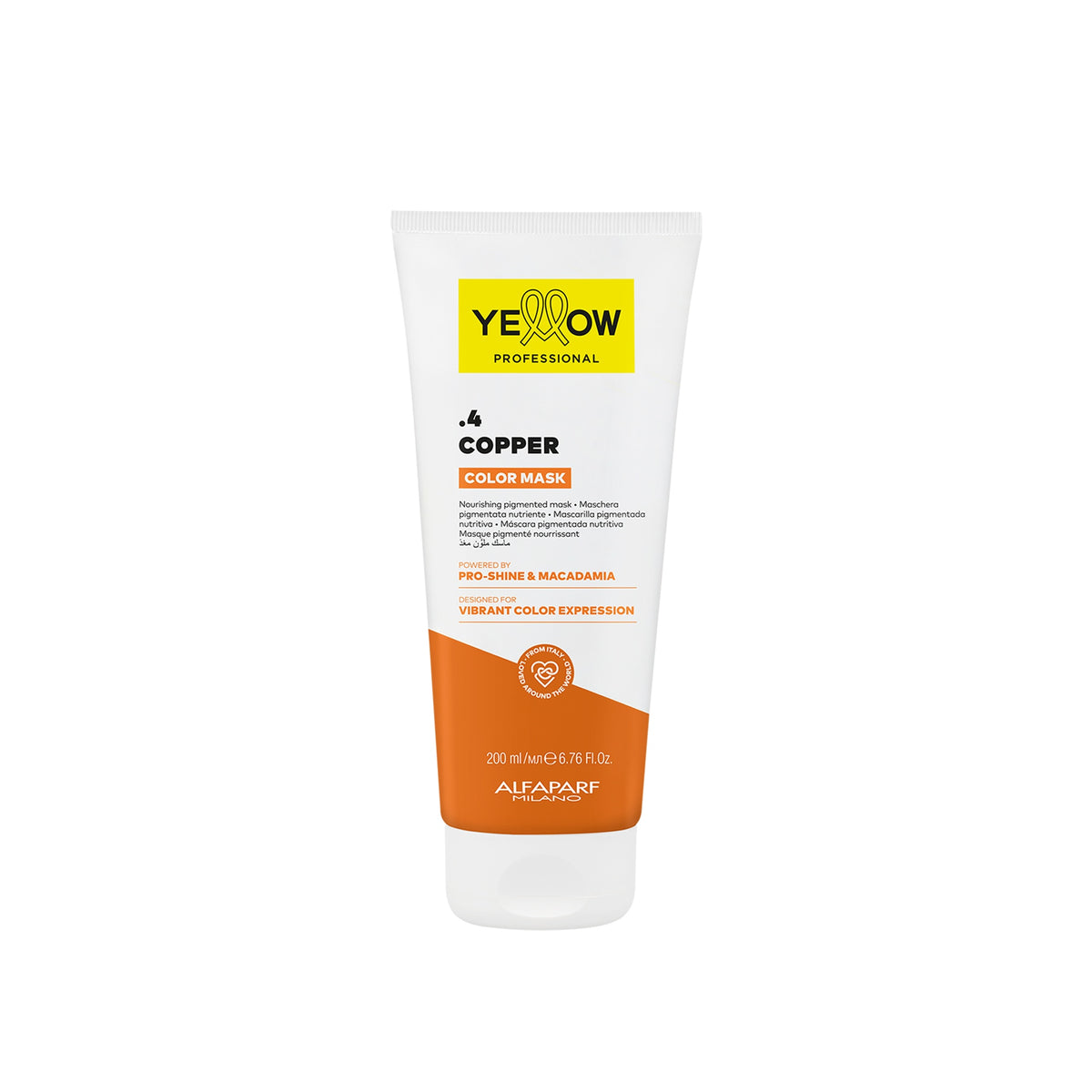 Yellow Professional Color Care Color Mask – Maschera Colorante Nutriente e Ravvivante 200 ml, .4 COPPER, confezione frontale