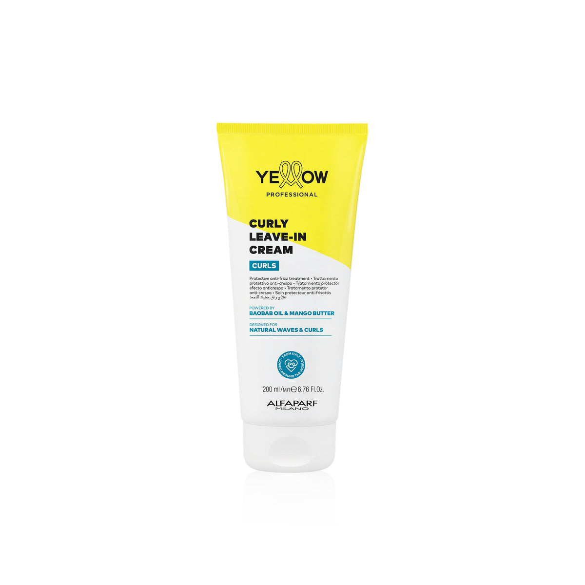 Yellow Professional Curls Curly Leave-in Cream – Crema Definizione Ricci Anticrespo 200 ml, confezione frontale