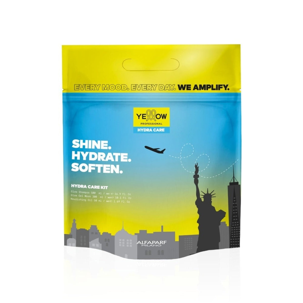 Yellow Professional Hydra Care Holiday Kit – Kit Idratante e Illuminante per Capelli Spenti Kit, confezione frontale