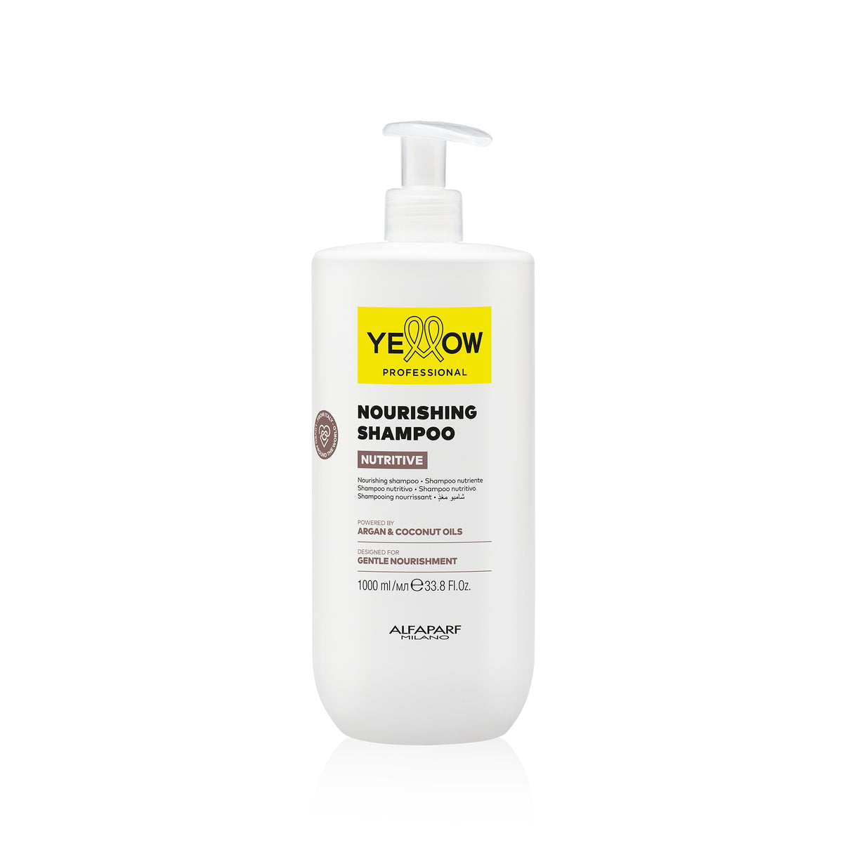 Yellow Professional Nutritive Nourishing Shampoo – Shampoo nutriente per capelli secchi 1000 ml, confezione frontale