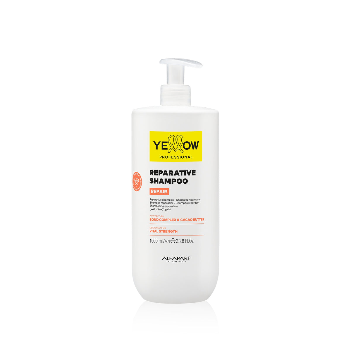Yellow Professional Repair Reparative Shampoo – Shampoo Riparatore per Capelli Danneggiati 1000 ml, confezione frontale