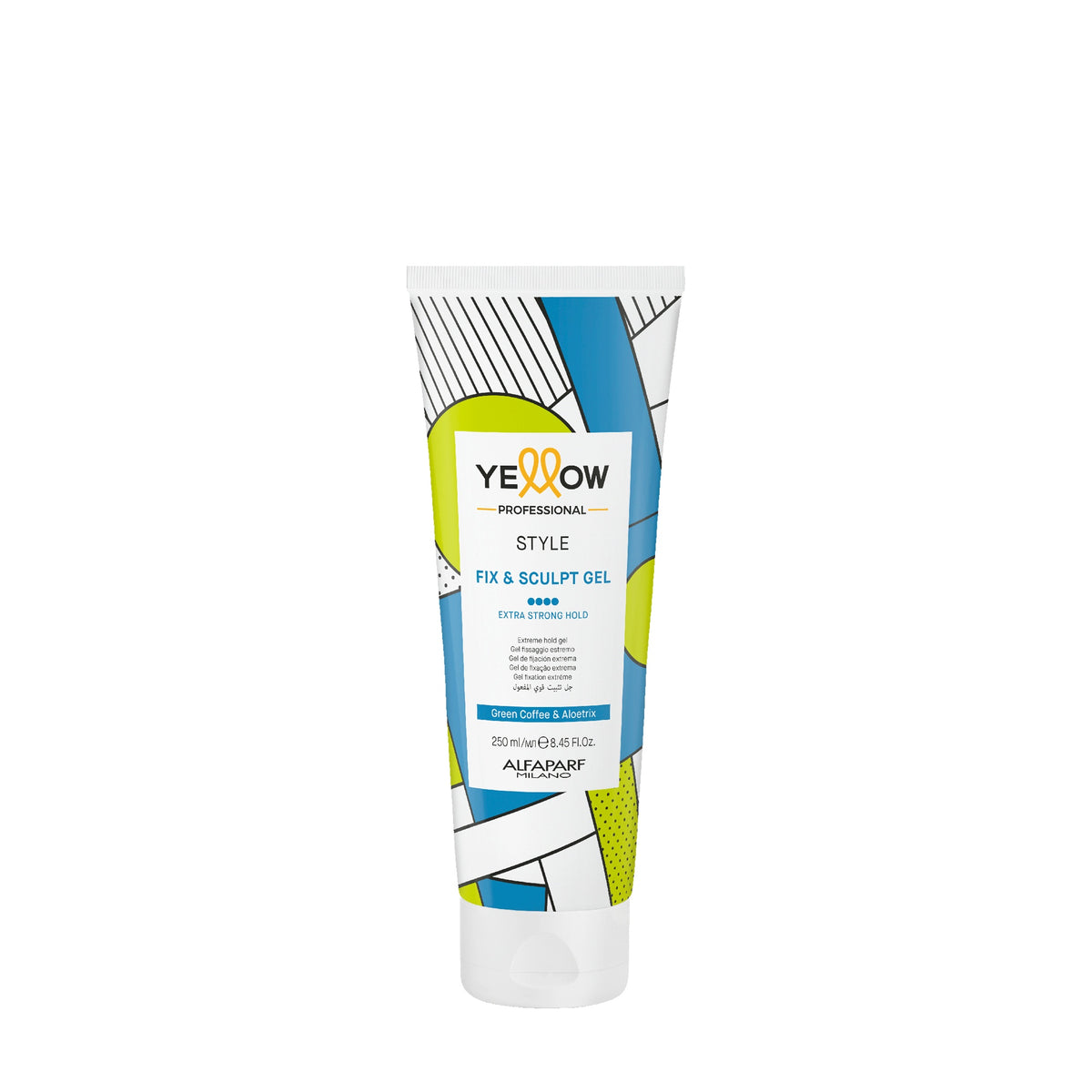 Yellow Professional Style Fix & Sculpt Gel – Gel fissaggio estremo 250 ml, confezione frontale