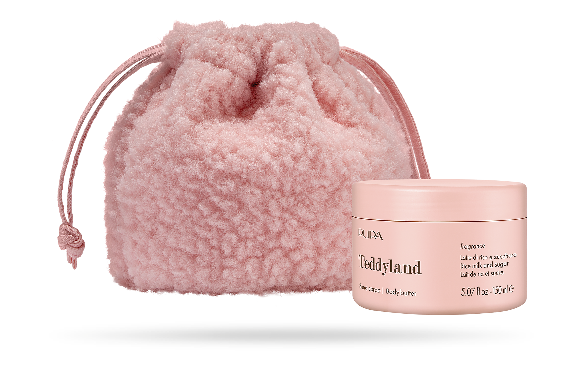 PUPA Teddyland - Burro corpo 150 ml + Beauty basket in tessuto