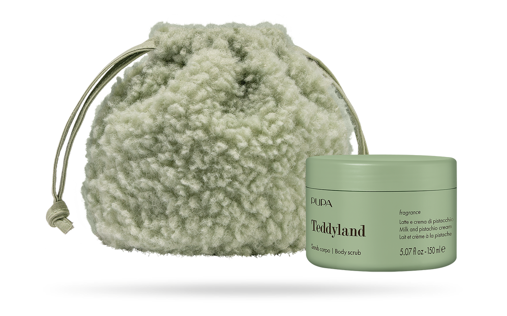 PUPA Teddyland - Scrub Corpo 150 ml + Beauty basket in tessuto