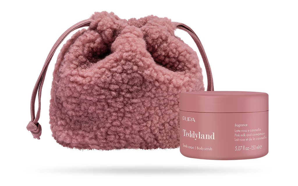 PUPA Teddyland - Scrub Corpo 150 ml + Beauty basket in tessuto