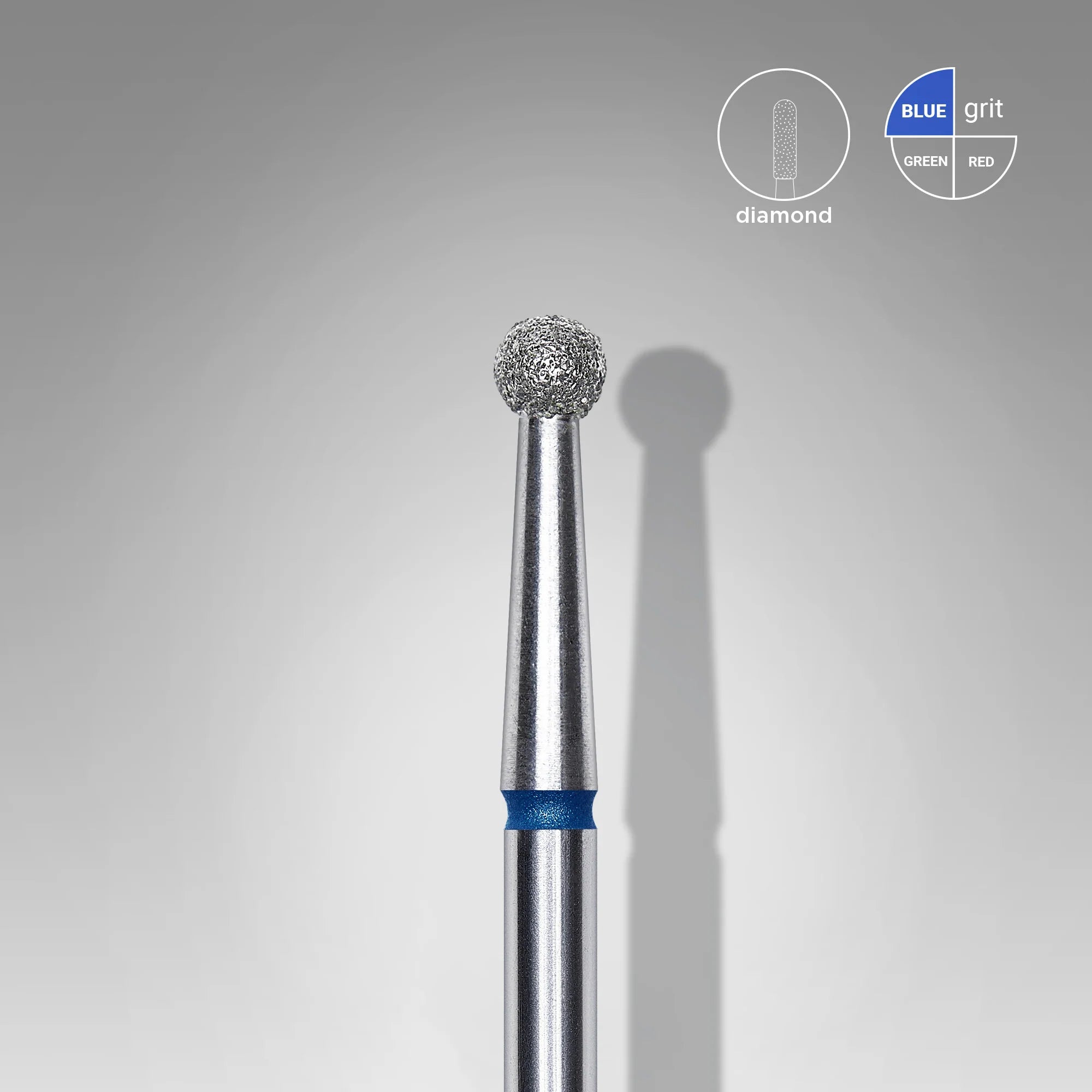 Punta diamantata a sfera, blu, diametro punta 2.7 mm