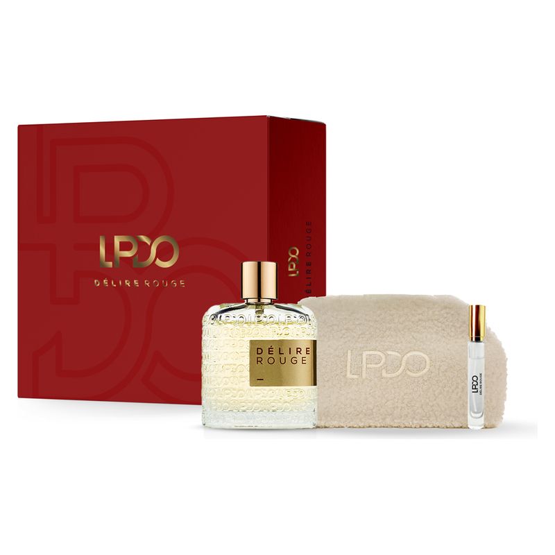 LPDO COFANETTO DÉLIRE ROUGE 100 ML 2025 + POCHETTE E PROFUMO DA VIAGGIO