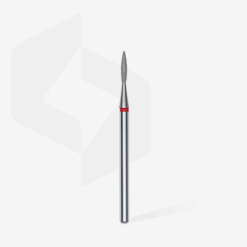 Punta diamantata Fiamma Appuntita, rosso, diametro 1.6 mm - lunghezza punta 8 mm