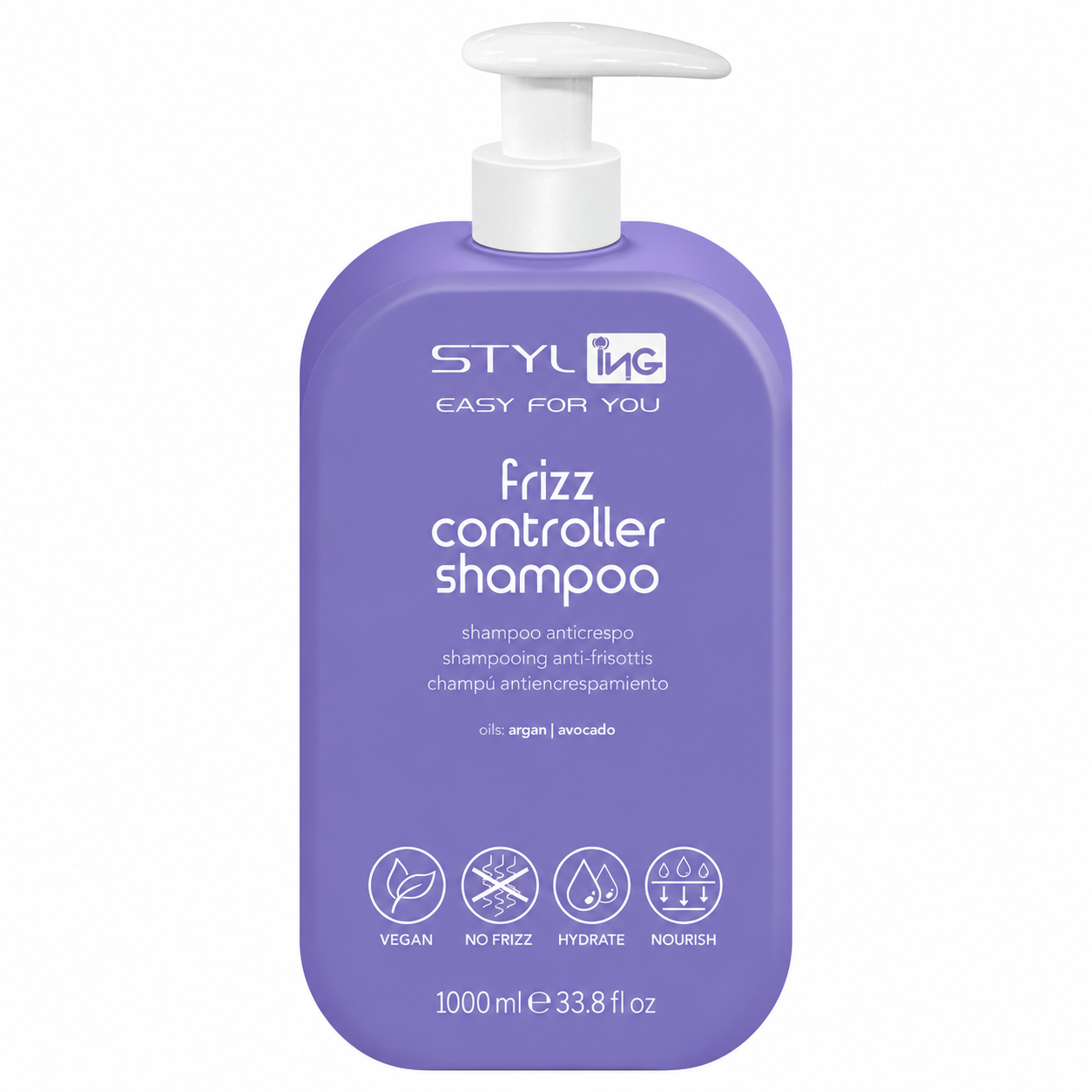 ING Shampoo anticrespo con olio di argan - 1000 ml