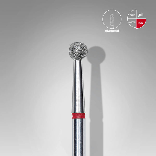 Punta diamantata a sfera, rosso, diametro punta 3.5 mm