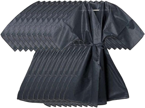 Kimono Monouso Con Cintura In TNT Nero