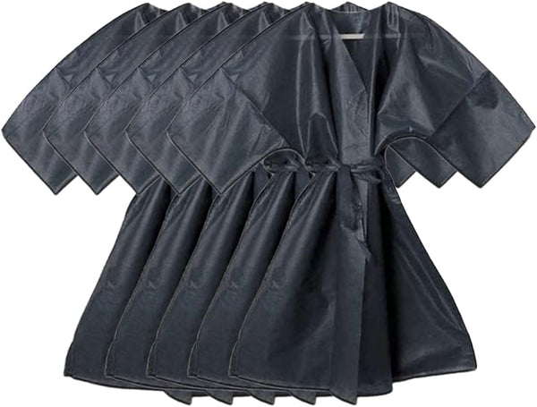 Kimono Monouso Con Cintura In TNT Nero