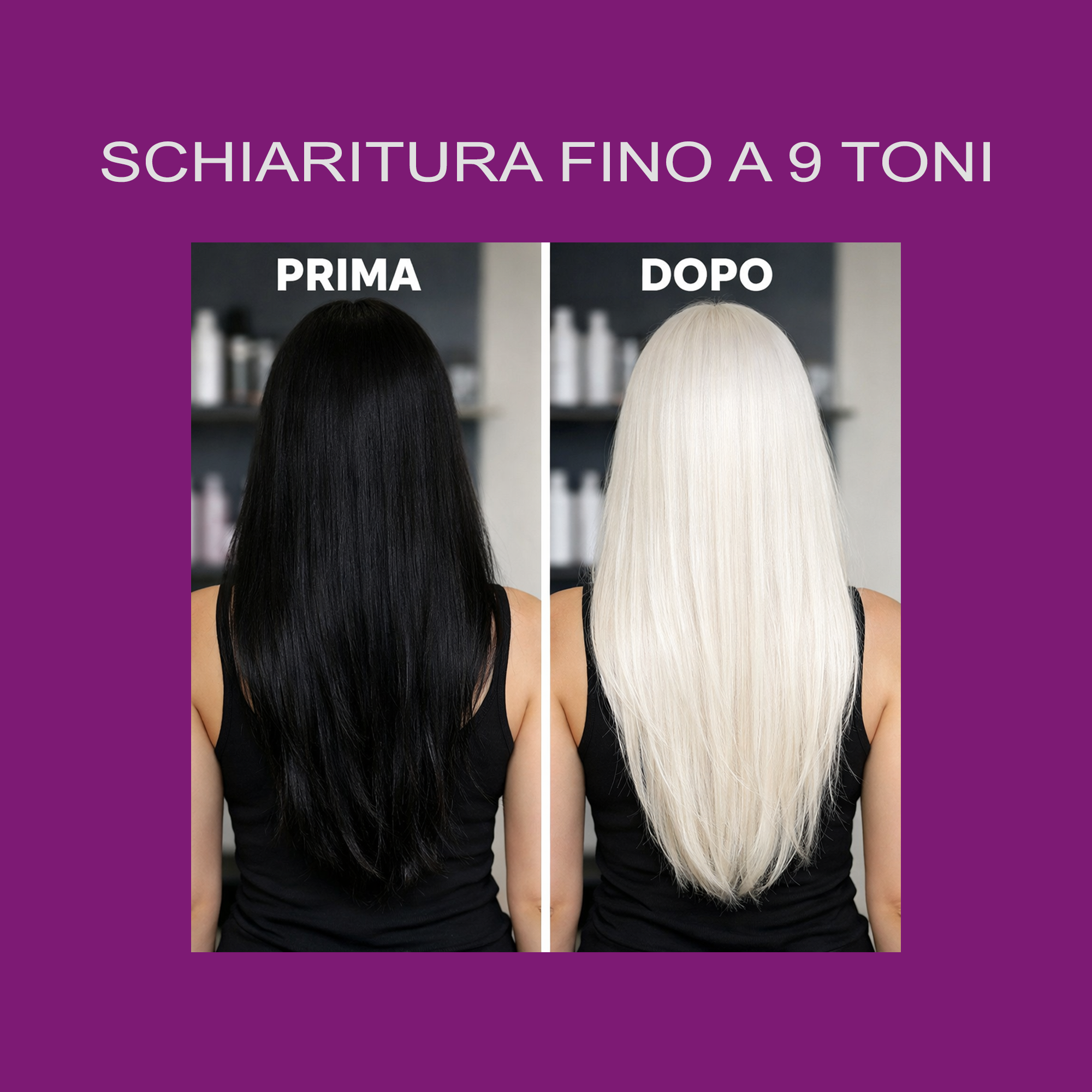 ING Polvere decolorante 9 Toni BLU Con cheratina ed effetto Antigiallo-Antiarancio 30 gr