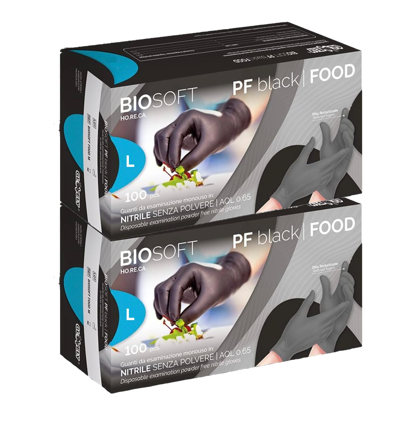 Guanti in Nitrile senza polvere Neri