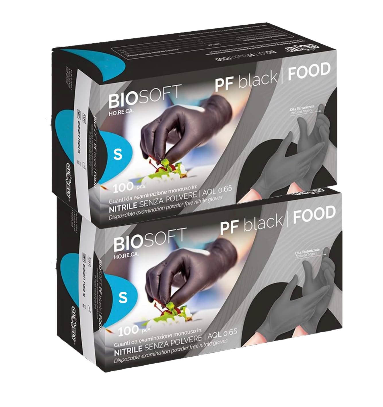 Guanti in Nitrile senza polvere Neri