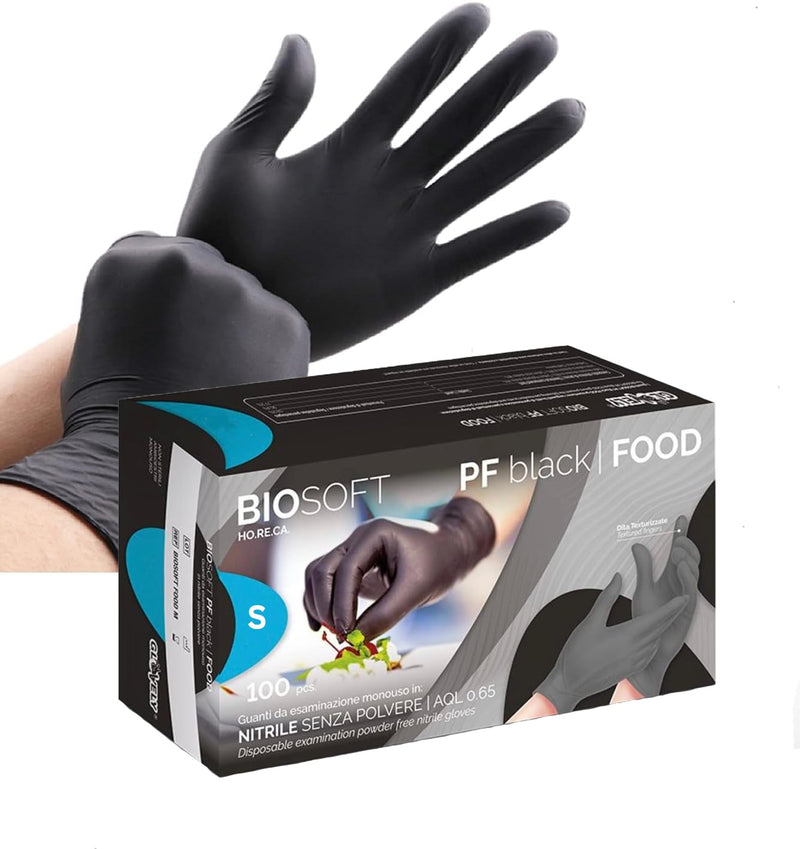 Guanti In Nitrile Monouso Neri - Senza Polvere, Senza Lattice, Confezione Da 100 (Taglia M) - Foto 8
