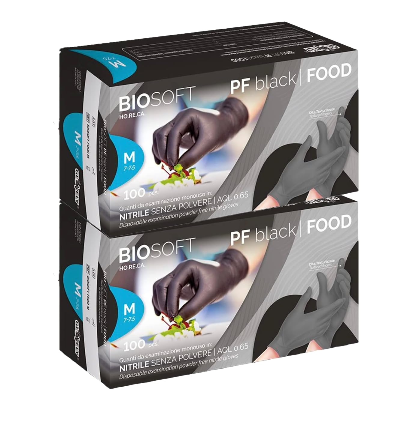 Guanti in Nitrile senza polvere Neri