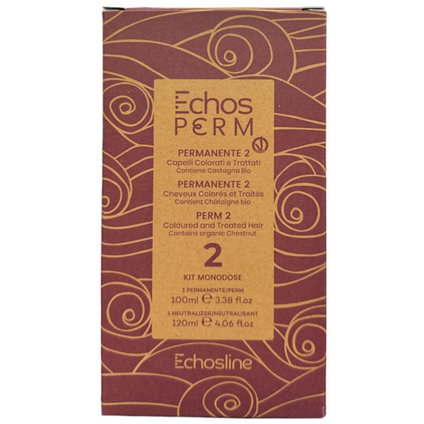 ECHOSLINE P2 KIT Permanente Monodose 100ml + Neutralizzante 120ml Capelli Trattati
