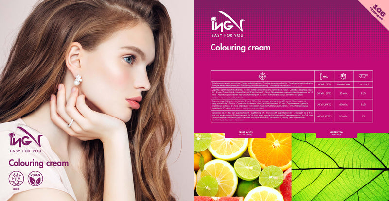Ing Tinta per capelli permanente professionale in crema - 100 ml