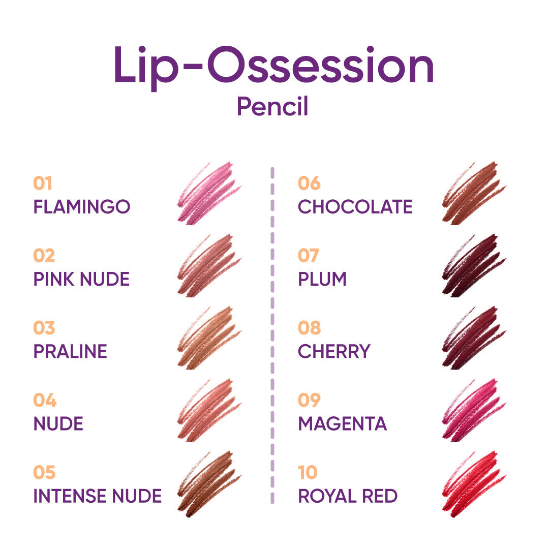 NEJHA Lip-Ossession Pencil: tutte le dieci tonalità