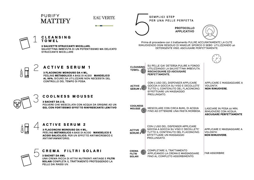 Ischia Trattamento Viso Eau Verte Purify Mattify Pelli Impure