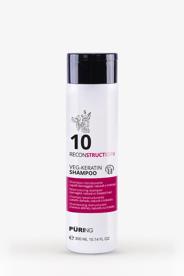 PURING 10 Shampoo alla Cheratina Ristrutturante - 300 ml