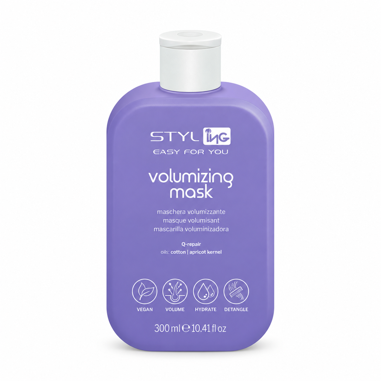 Ing Maschera volumizzante con Olio di cotone e Albicocca - 300 ml