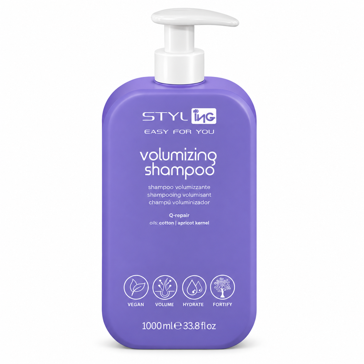 ING Shampoo volumizzante con Olio di cotone e albicocca - 1000 ml
