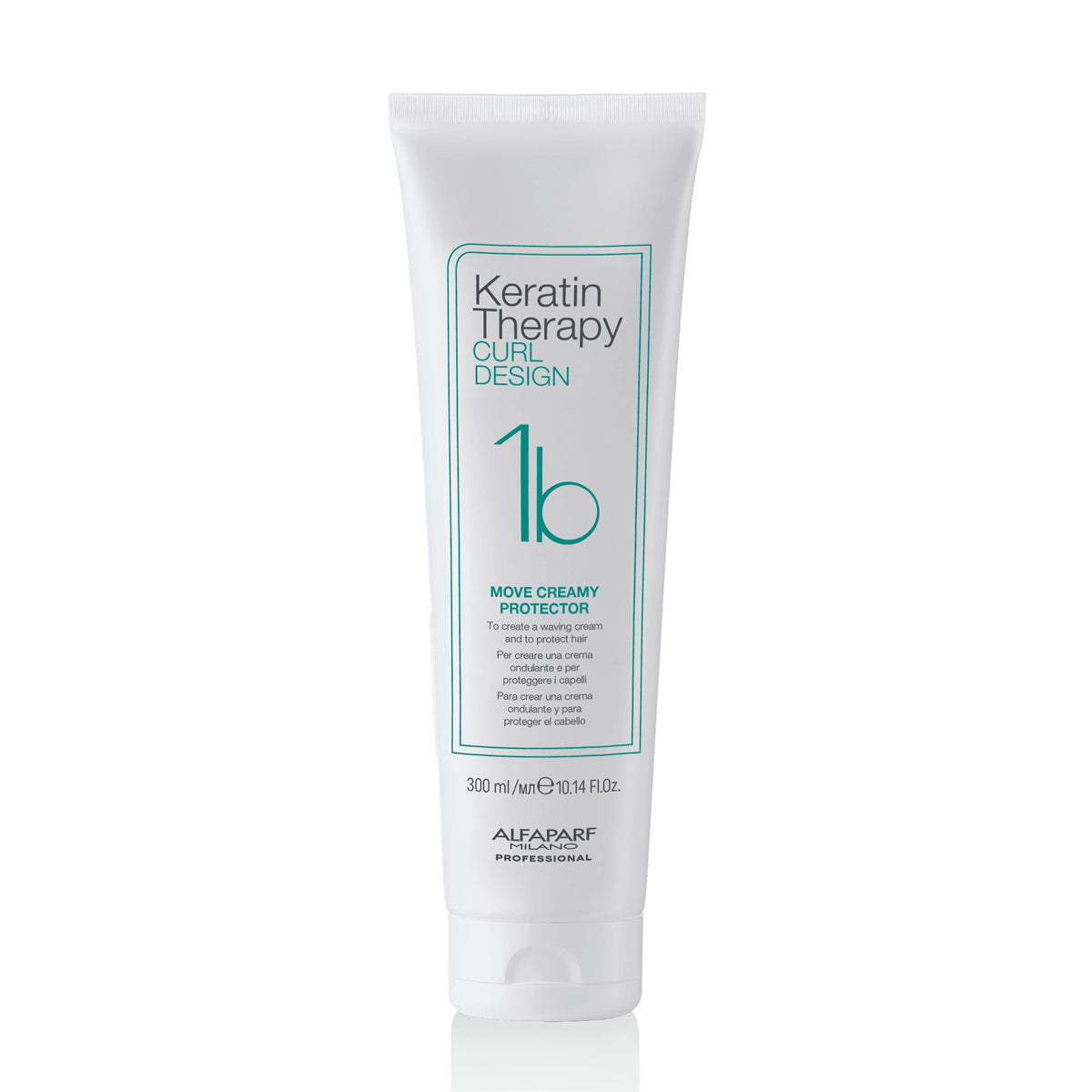 Alfaparf Milano Keratin Therapy Curl Design Move Creamy Protector – Additivo Protettivo in Crema per Servizio Ondulante 300 ml, confezione frontale