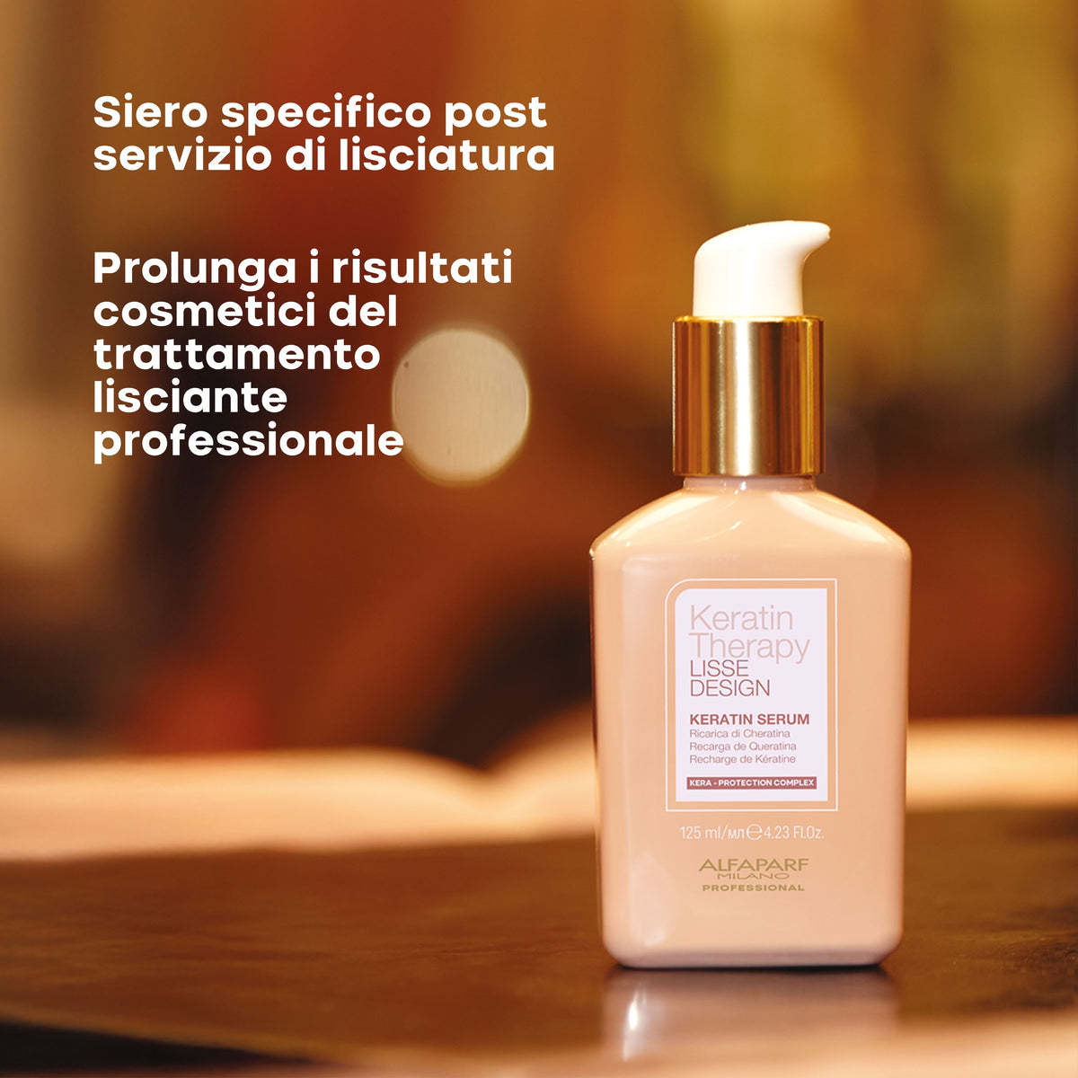 Alfaparf Milano Keratin Therapy Lisse Design Keratin Serum – Siero con Cheratina e Collagene Post-Lisciatura 125 ml, immagine ufficiale 2