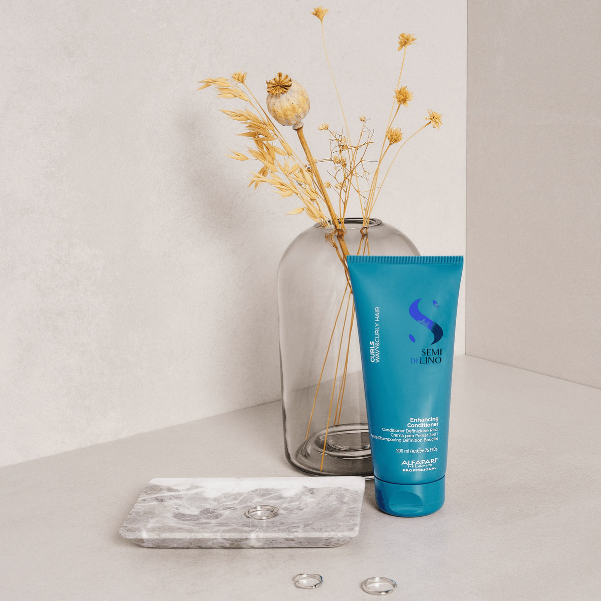 Alfaparf Milano Semi di Lino Curls Enhancing Conditioner – Conditioner di definizione per onde e ricci, da risciacquo e/o leave-in 200 ml, immagine ufficiale 2