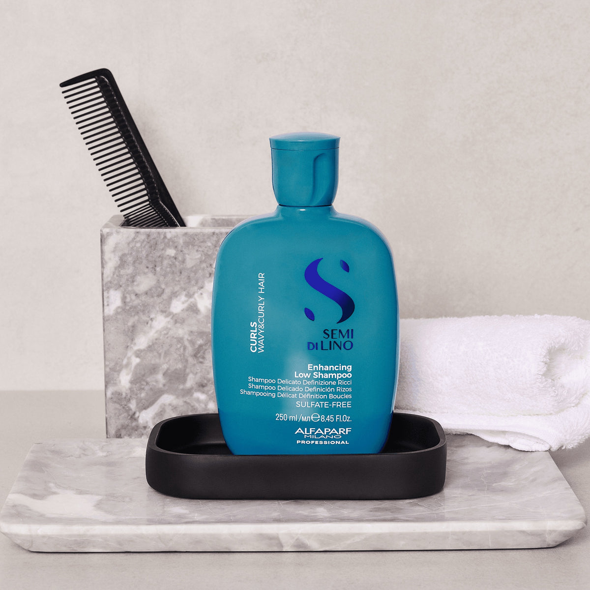 Alfaparf Milano Semi di Lino Curls Enhancing Low Shampoo – Shampoo delicato di definizione per onde e ricci 250 ml, immagine ufficiale 2