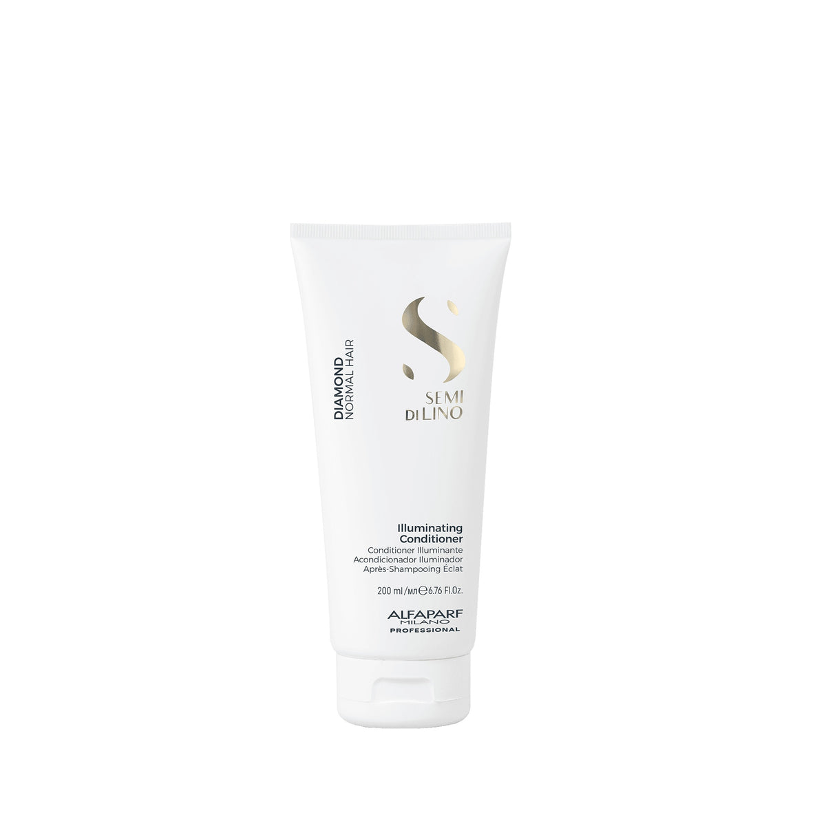 Alfaparf Milano Semi di Lino Diamond Illuminating Conditioner – Conditioner illuminante per capelli normali 200 ml, confezione frontale
