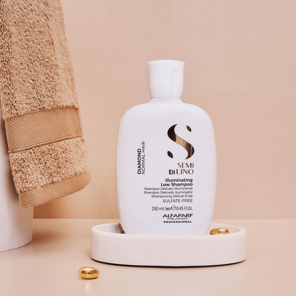 Alfaparf Milano Semi di Lino Diamond Illuminating Low Shampoo – Shampoo delicato illuminante per capelli normali 250 ml, immagine ufficiale 2