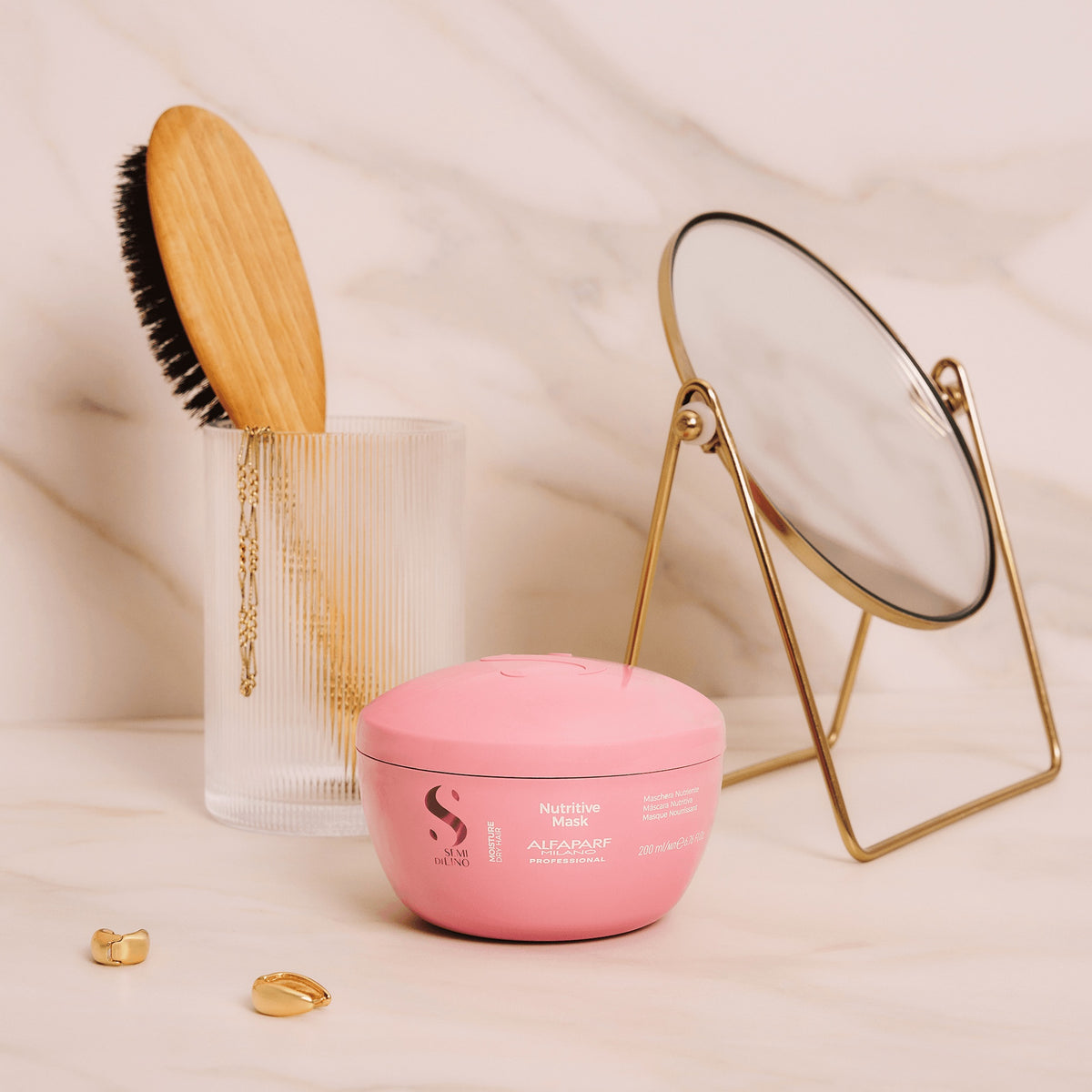 Alfaparf Milano Semi di Lino Moisture Nutritive Mask – Maschera nutriente per capelli secchi 200 ml, immagine ufficiale 2