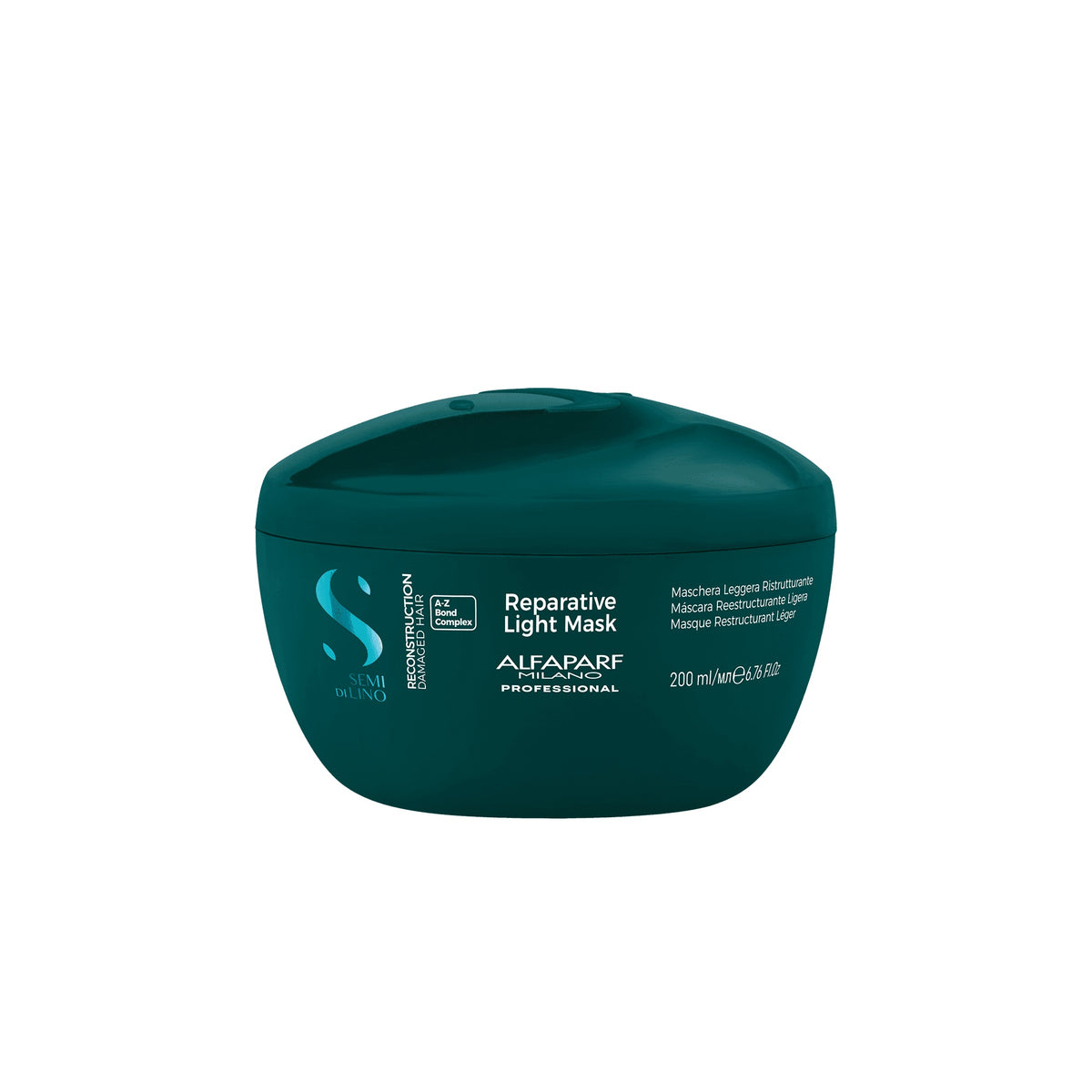 Alfaparf Milano Semi di Lino Reconstruction Reparative Light Mask – Maschera ristrutturante per capelli fini danneggiati 200 ml, confezione frontale