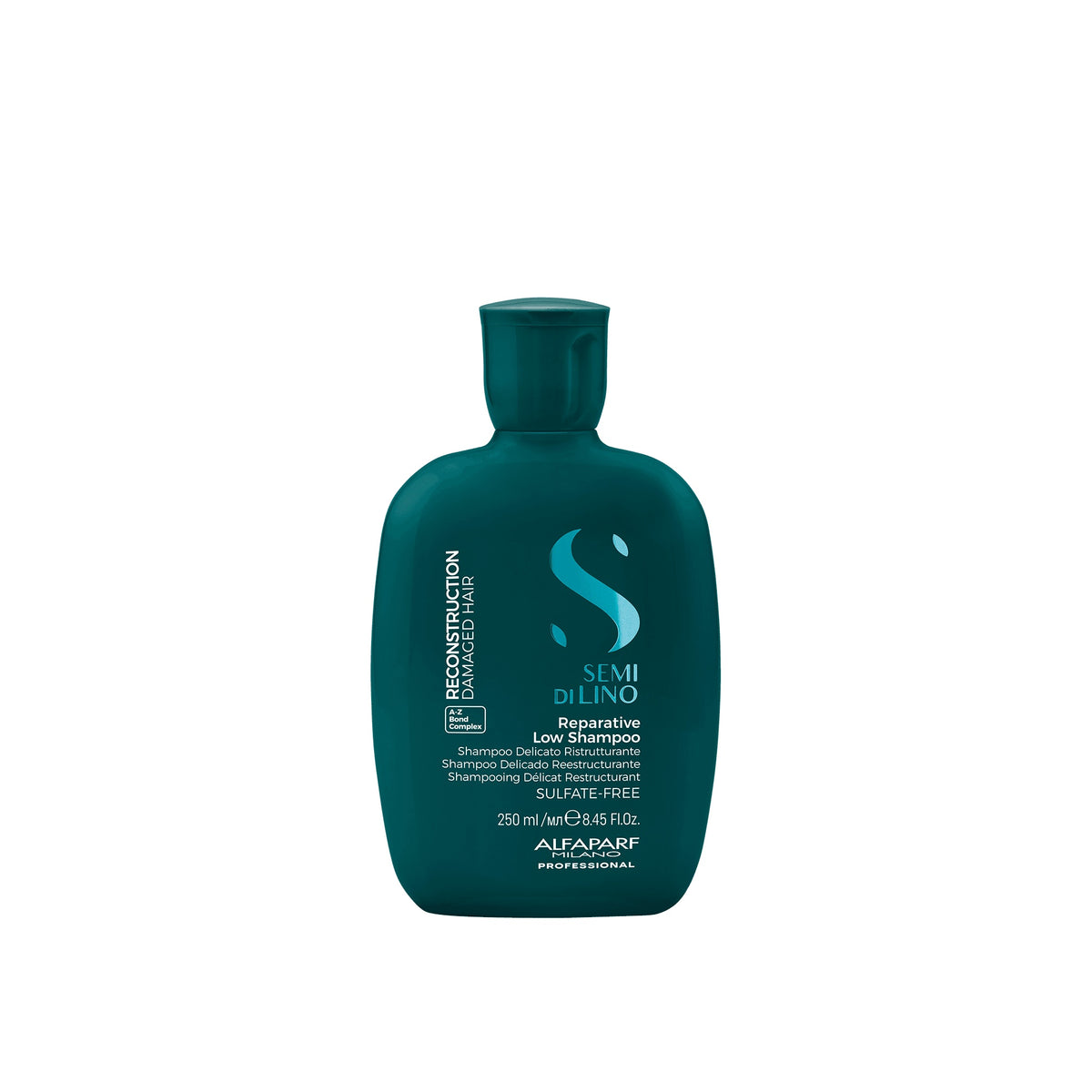 Alfaparf Milano Semi di Lino Reconstruction Reparative Low Shampoo – Shampoo delicato ristrutturante per capelli danneggiati 250 ml, confezione frontale
