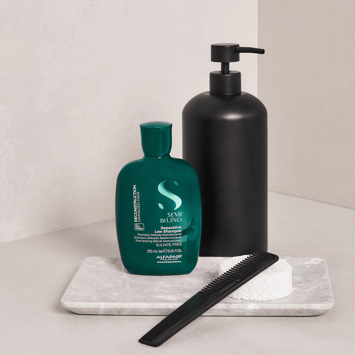 Alfaparf Milano Semi di Lino Reconstruction Reparative Low Shampoo – Shampoo delicato ristrutturante per capelli danneggiati 250 ml, immagine ufficiale 2