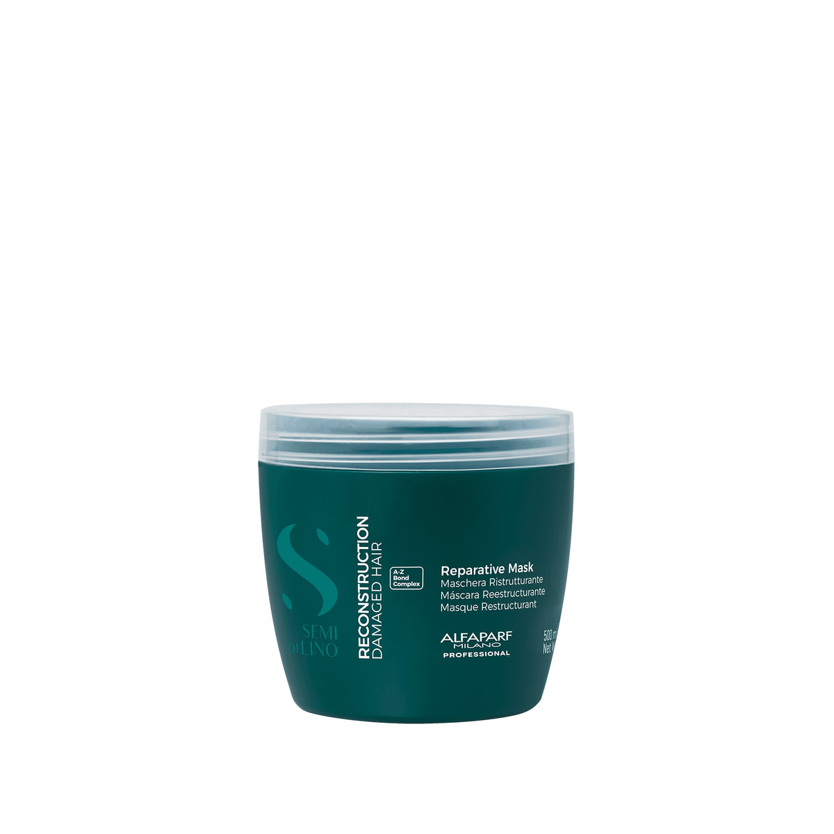 Alfaparf Milano Semi di Lino Reconstruction Reparative Mask – Maschera ristrutturante per capelli danneggiati da medi a spessi 500 ml, confezione frontale