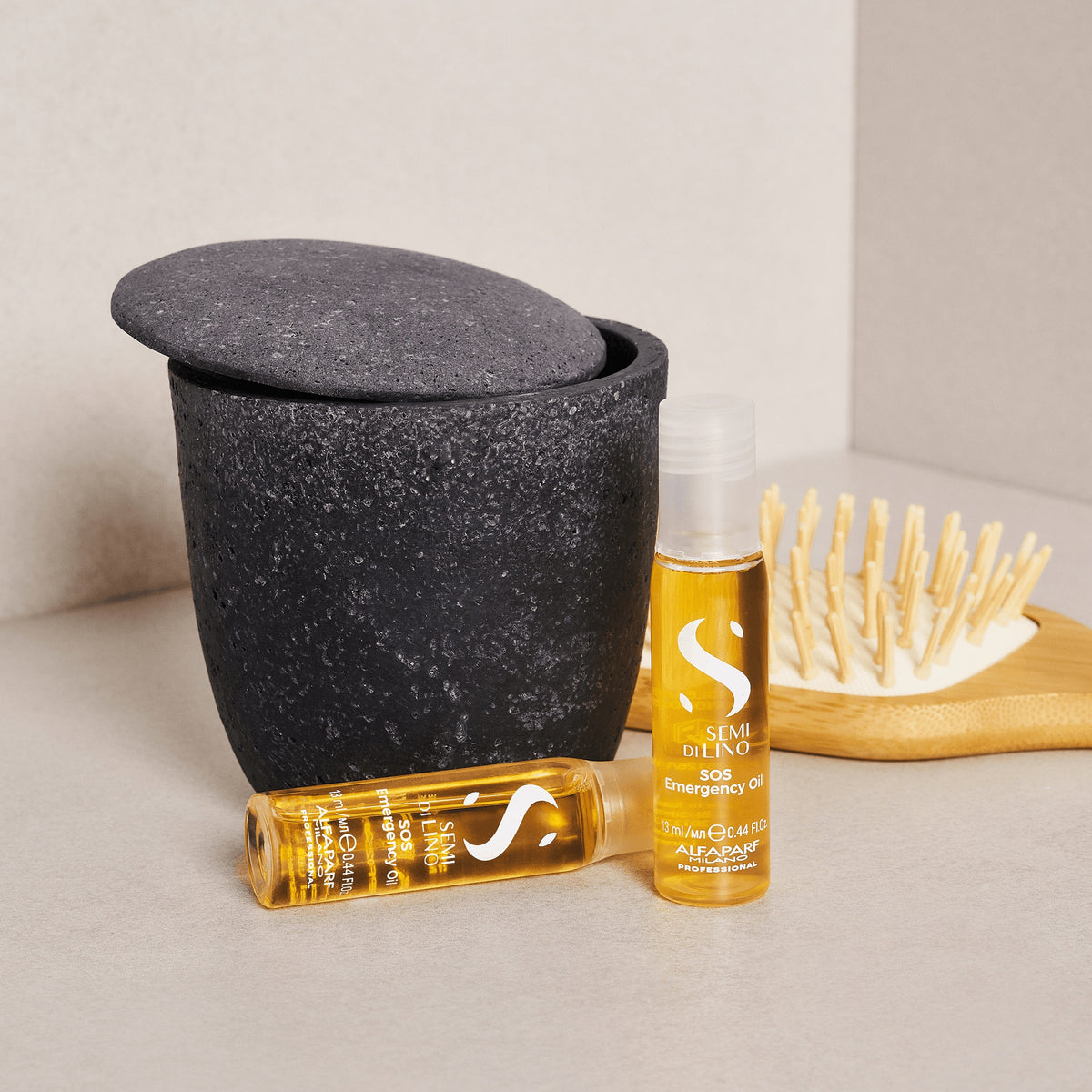 Alfaparf Milano Semi di Lino Reconstruction Sos Emergency Oil – Trattamento professionale di ricostruzione per capelli danneggiati 6 × 13 ml, immagine ufficiale 3