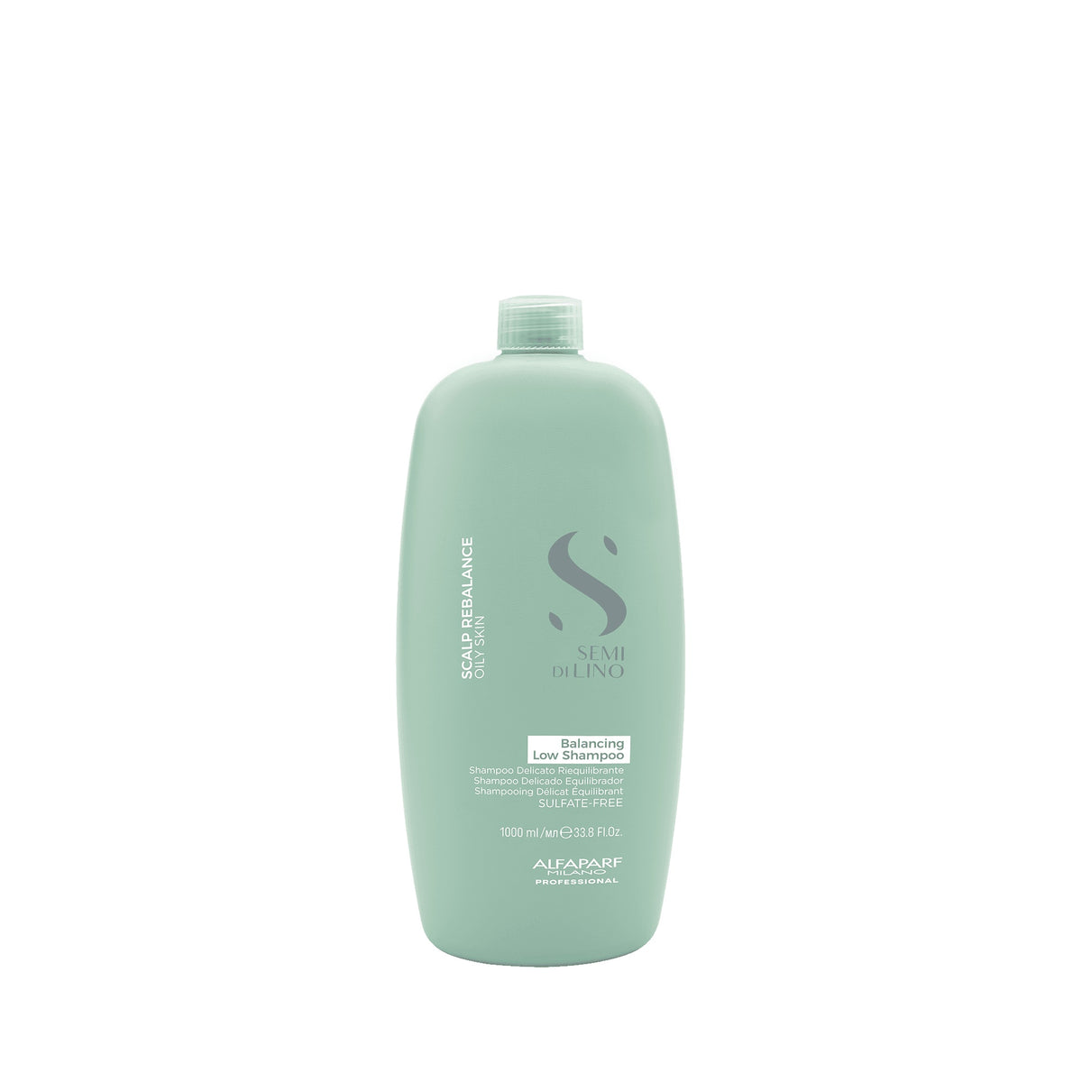 Alfaparf Milano Semi di Lino Scalp Balancing Low Shampoo – Shampoo delicato riequilibrante per cute con eccesso di sebo 1000 ml, confezione frontale